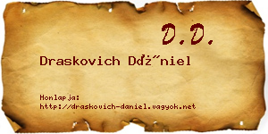 Draskovich Dániel névjegykártya